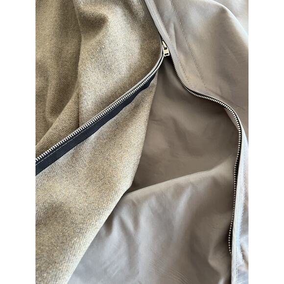 Vintage 80s90s London Fog Iridescent Blue/Gray Long Trenchcoat Raincoat Size 10 - Picture 13 of 16